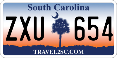 SC license plate ZXU654