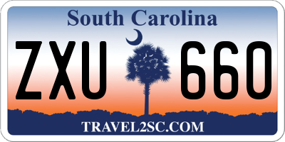 SC license plate ZXU660