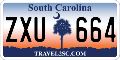 SC license plate ZXU664