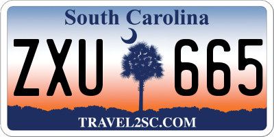 SC license plate ZXU665