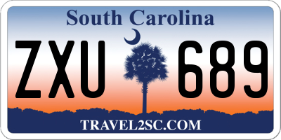 SC license plate ZXU689