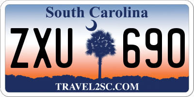 SC license plate ZXU690