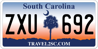 SC license plate ZXU692