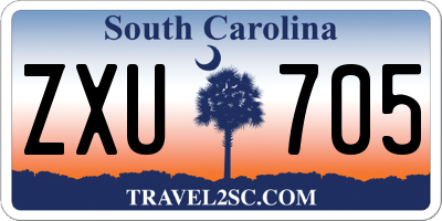 SC license plate ZXU705