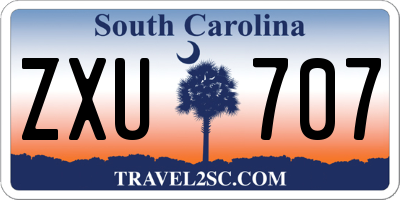 SC license plate ZXU707