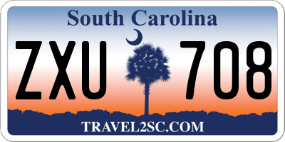 SC license plate ZXU708