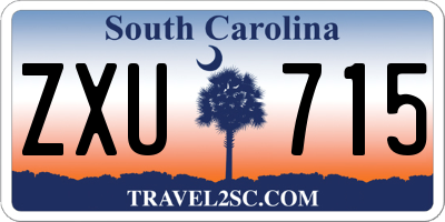 SC license plate ZXU715