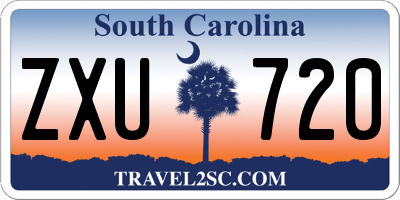 SC license plate ZXU720