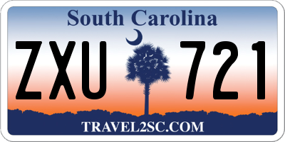 SC license plate ZXU721