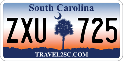 SC license plate ZXU725