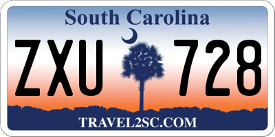 SC license plate ZXU728