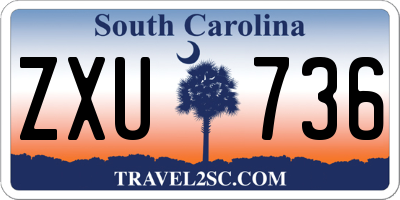 SC license plate ZXU736