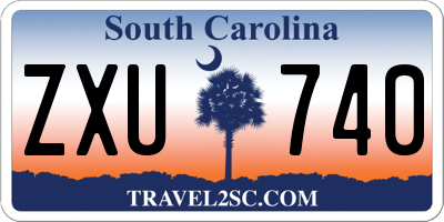SC license plate ZXU740