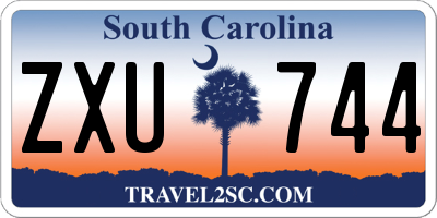 SC license plate ZXU744