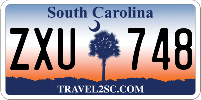SC license plate ZXU748