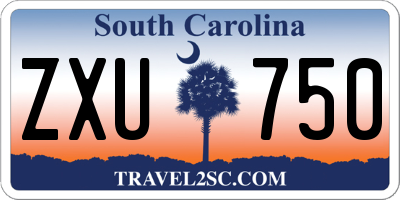 SC license plate ZXU750