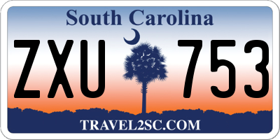SC license plate ZXU753