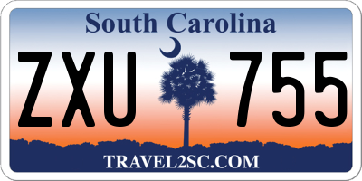 SC license plate ZXU755