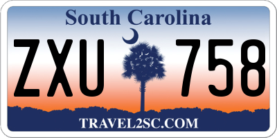 SC license plate ZXU758