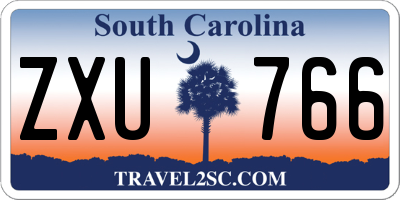 SC license plate ZXU766