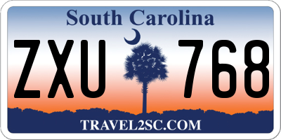 SC license plate ZXU768