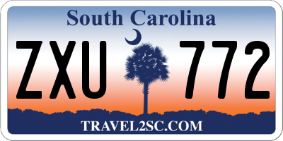 SC license plate ZXU772