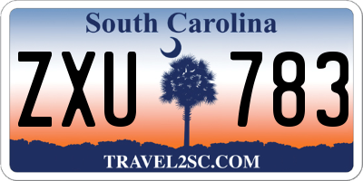 SC license plate ZXU783