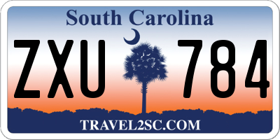 SC license plate ZXU784