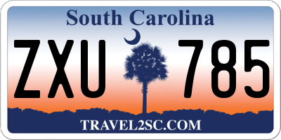 SC license plate ZXU785