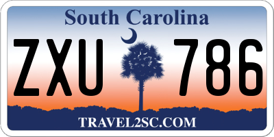 SC license plate ZXU786