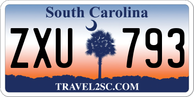 SC license plate ZXU793