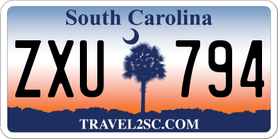 SC license plate ZXU794