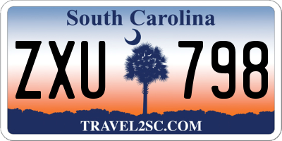 SC license plate ZXU798