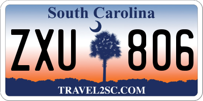 SC license plate ZXU806