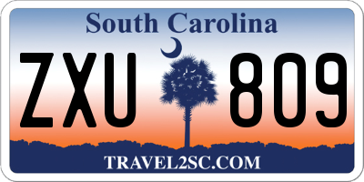 SC license plate ZXU809