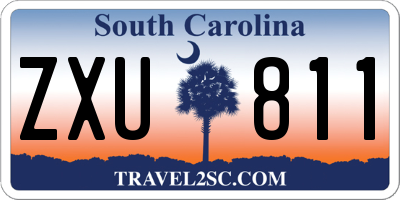 SC license plate ZXU811