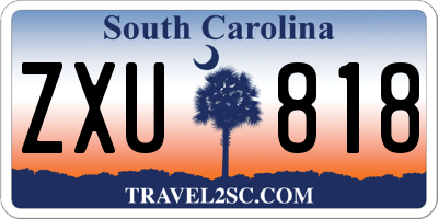 SC license plate ZXU818