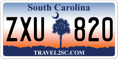 SC license plate ZXU820