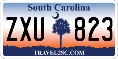 SC license plate ZXU823