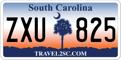 SC license plate ZXU825