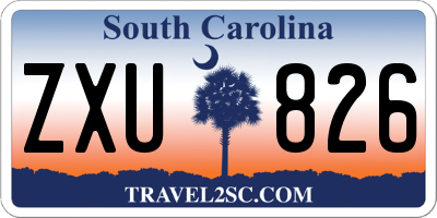 SC license plate ZXU826