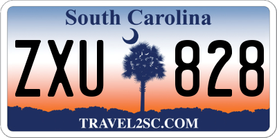 SC license plate ZXU828