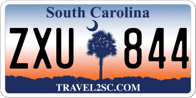 SC license plate ZXU844