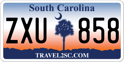 SC license plate ZXU858