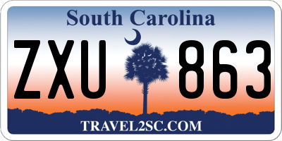 SC license plate ZXU863