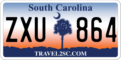 SC license plate ZXU864