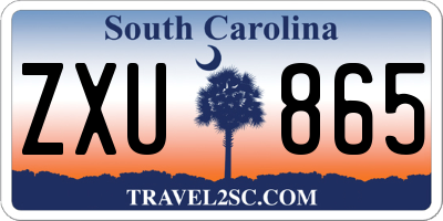 SC license plate ZXU865