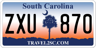 SC license plate ZXU870