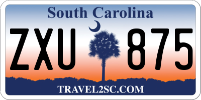 SC license plate ZXU875