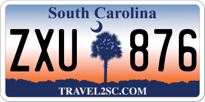 SC license plate ZXU876